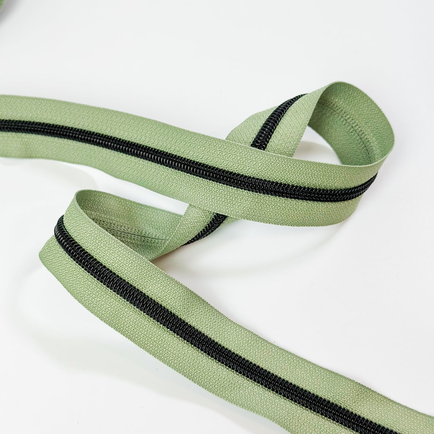 Reißverschluss Endlos Willow Green Schwarz