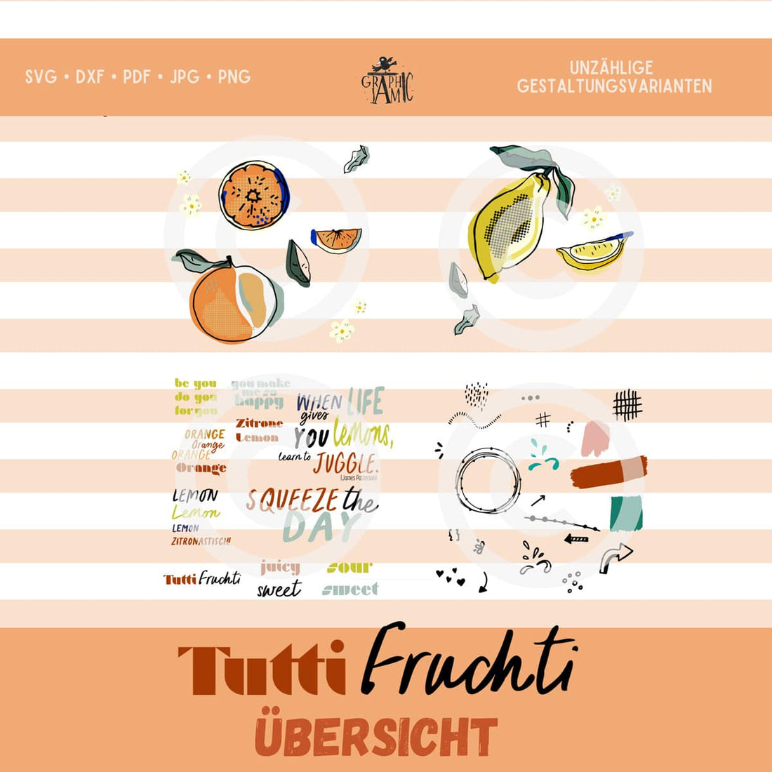Tutti Fruchti Plottermotiv Bundle