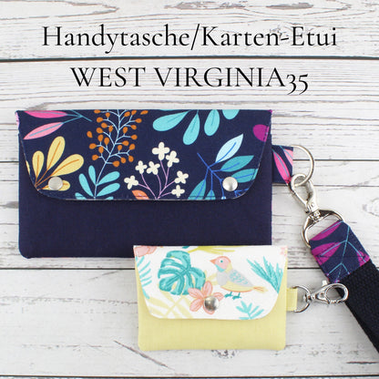 West Virginia35 – Handytasche und Karten-Etui - Digitales Schnittmuster