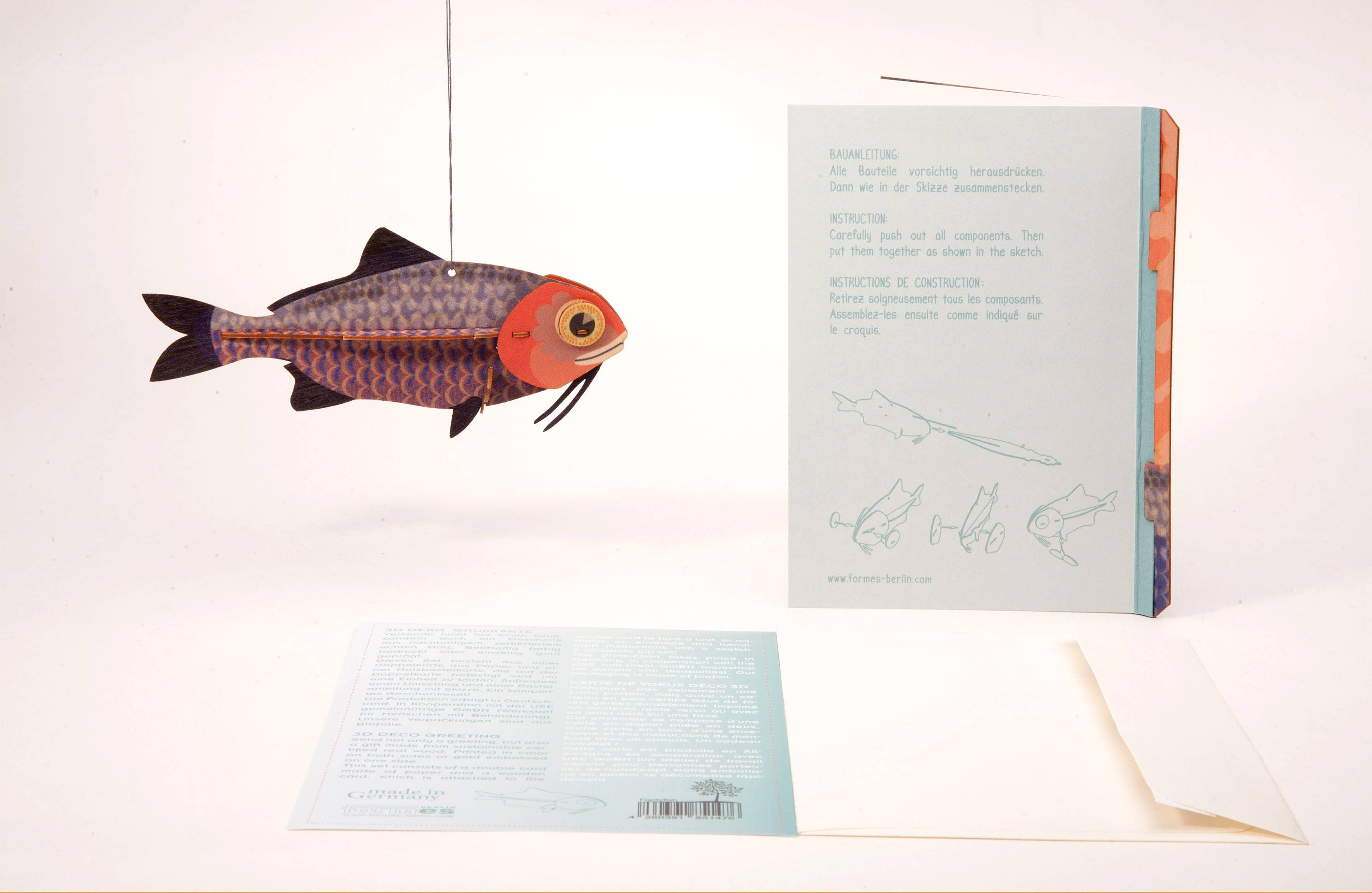 Fisch 3D Deco Grusskarte