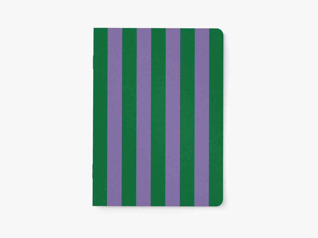 Notizheft &quot;Stripes Lila-Grün&quot; - Graphic Jam 