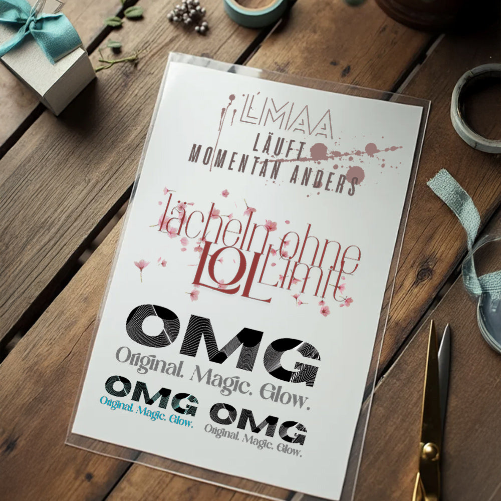 Bügelbild-Serie „LMAA – LOL – OMG“ (VB)