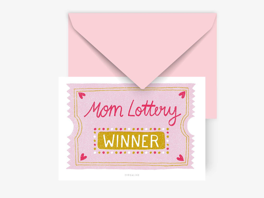 Postkarte &quot;Mom Lottery&quot; - Graphic Jam 