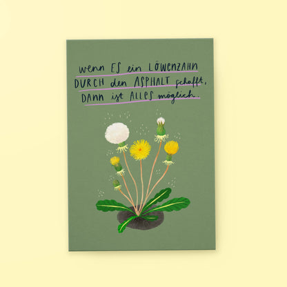Postkarte Löwenzahn - Graphic Jam 