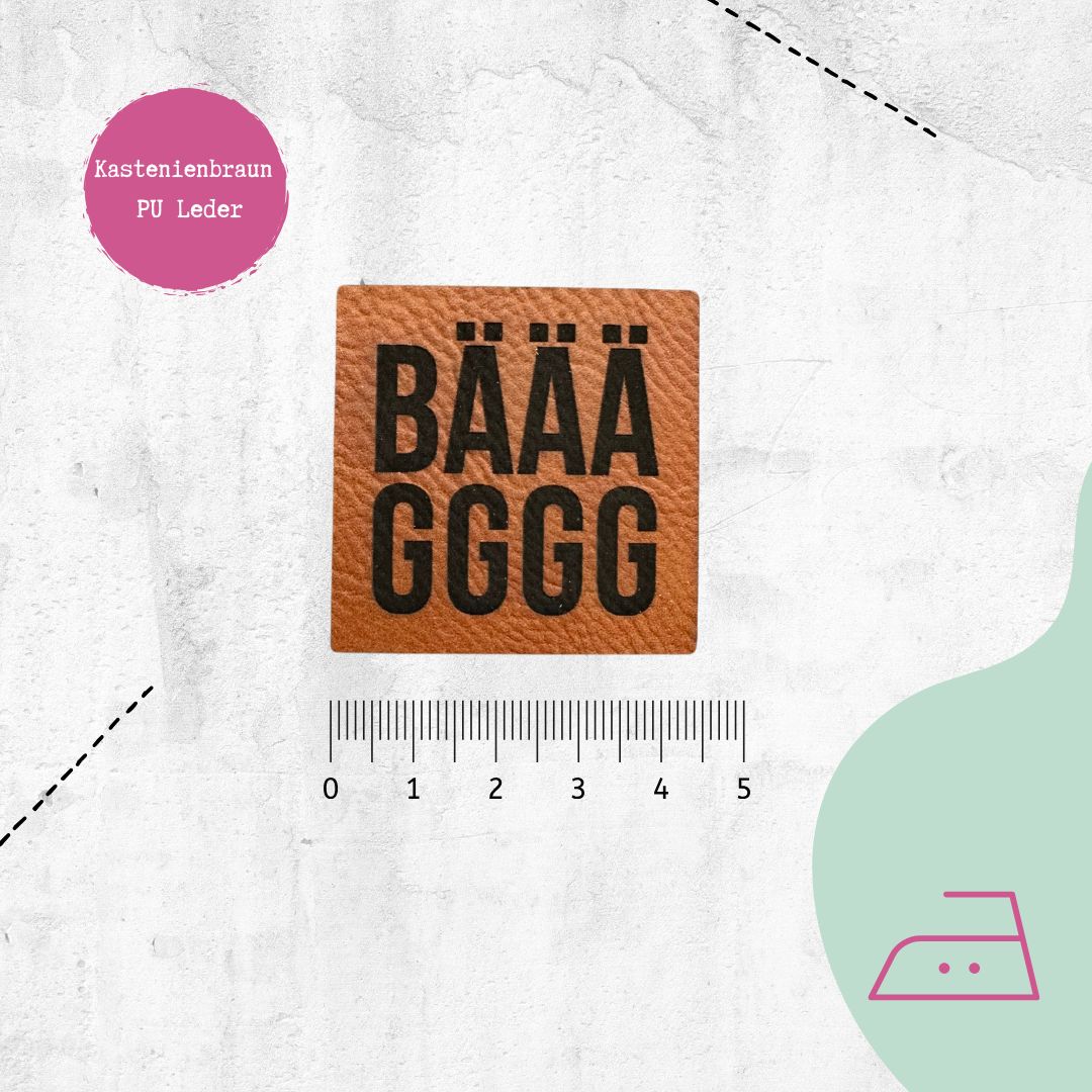 Kunstleder Patch &quot;Bäääägggg&quot; 