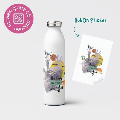 Rub-On Sticker &quot;Believe in yourself and jump&quot;