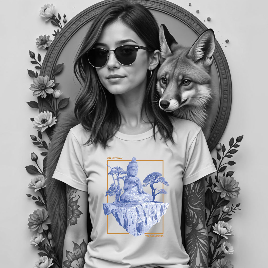 Bügelbild „Floating Buddha“