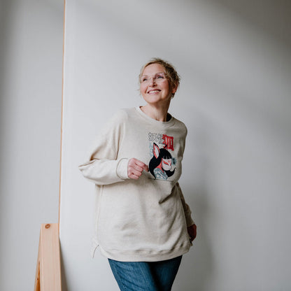 Kitsune - yokai bügelbild Beispiel von Sabine von Sewsimple, Foto: @susanna.kolmos @studio.kolmos