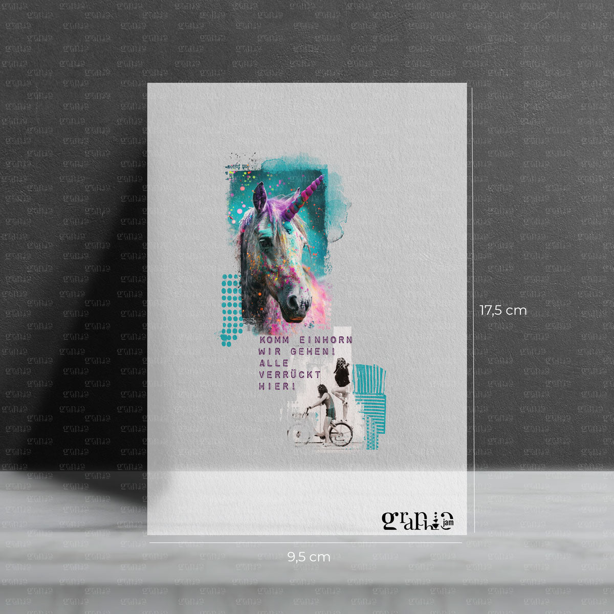 Bügelbild Einhorn - Wir gehen