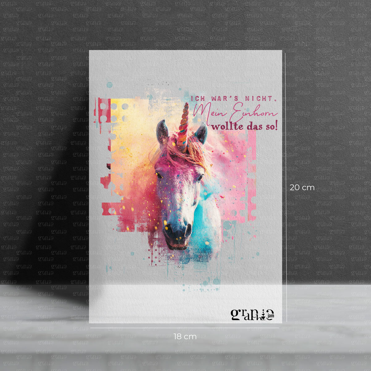 Bügelbild Mein Einhorn wollte das so