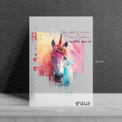 Bügelbild Mein Einhorn wollte das so