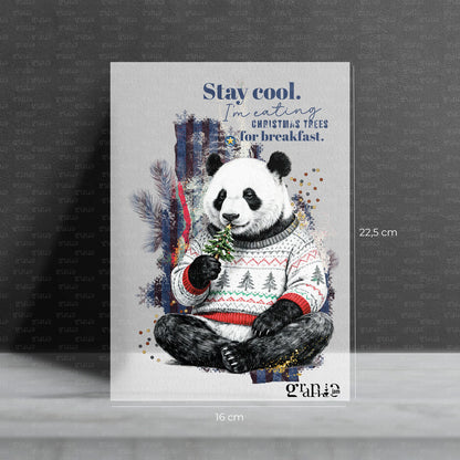 Bügelbild Moody Panda | X-Mas Special