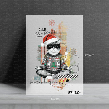 Bügelbild Moody Zen Cat - | X-Mas Special