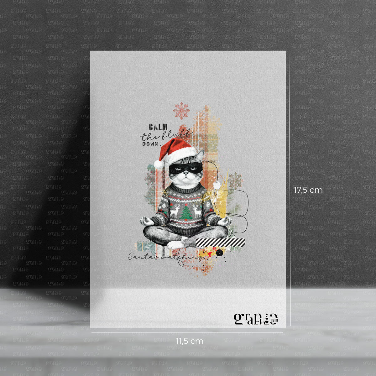 Bügelbild Moody Zen Cat - | X-Mas Special