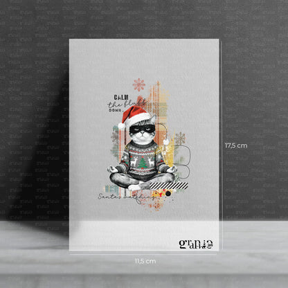 Bügelbild Moody Zen Cat - | X-Mas Special