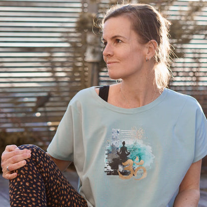 yoga shirt bügelbild meditation zum aufbügeln