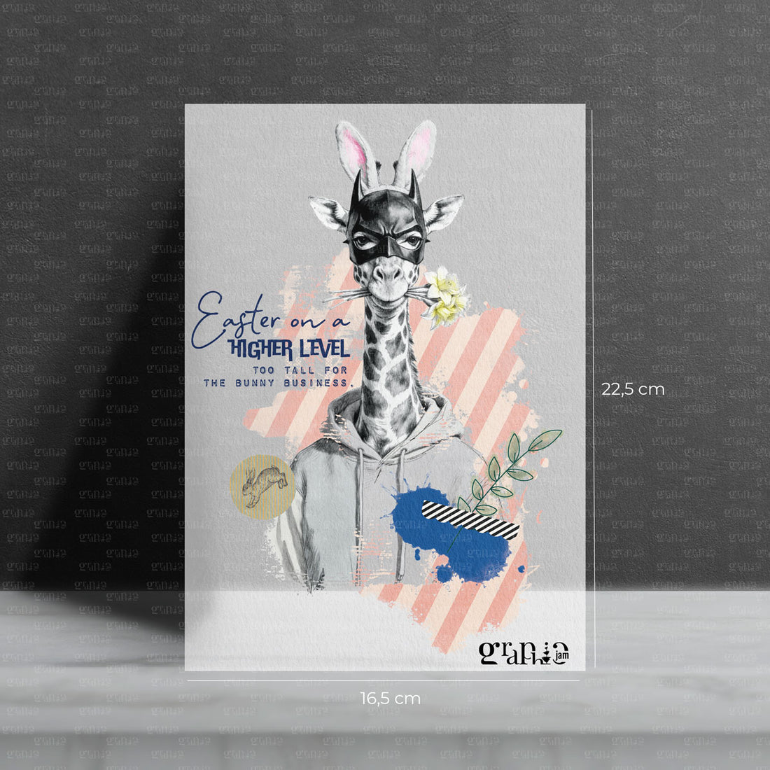 Bügelbild  "Moody Easter Giraffe”