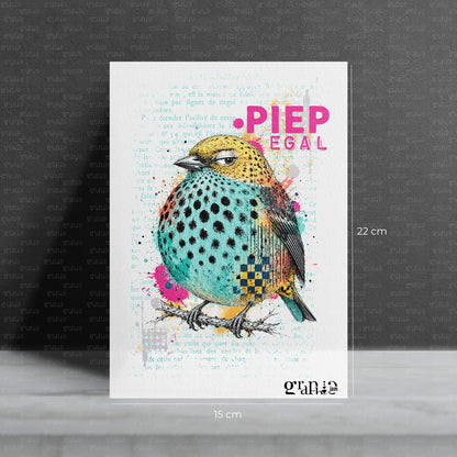 Bügelbild Piep Egal