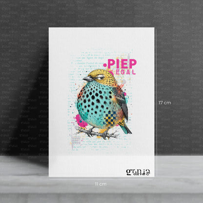 Bügelbild Piep Egal