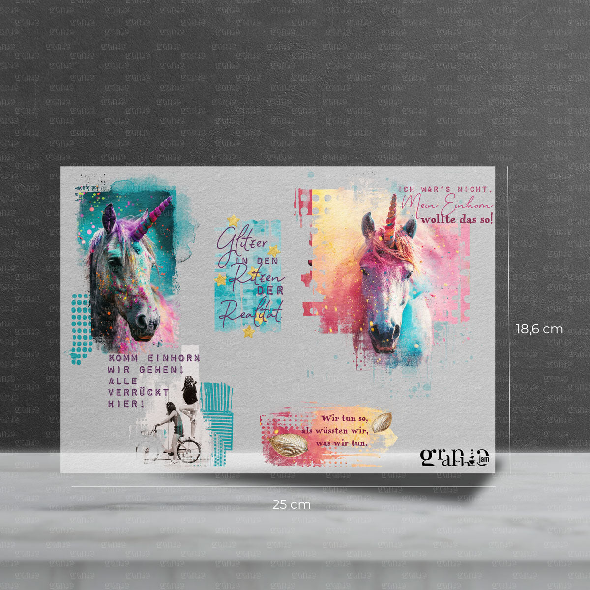 Bügelbild Set - Einhorn