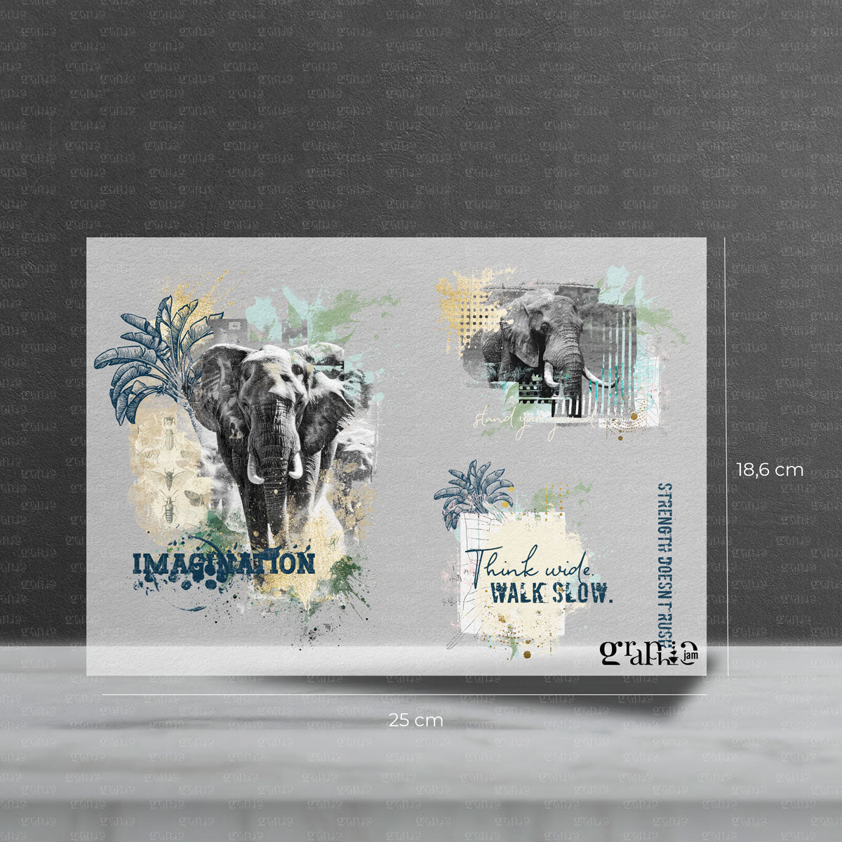 Bügelbild Set - Walk Slow