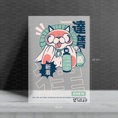 Bügelbild Tanuki Yōkai