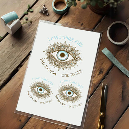 Bügelbild &quot;I Have Three Eyes – Two to Look, One to See&quot; - Graphic Jam 