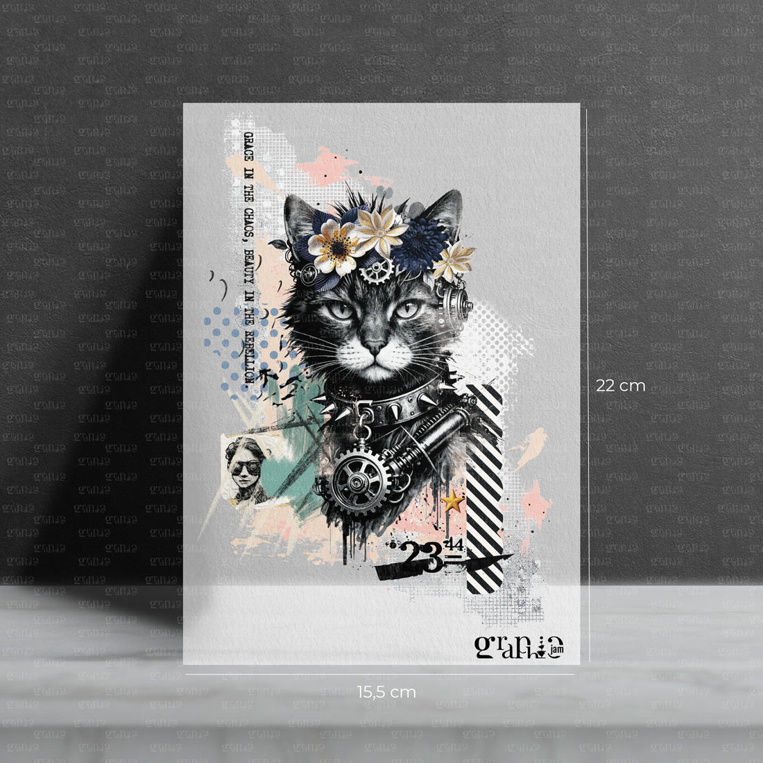 Bügelbild Cat Grace | Steampunk Animals