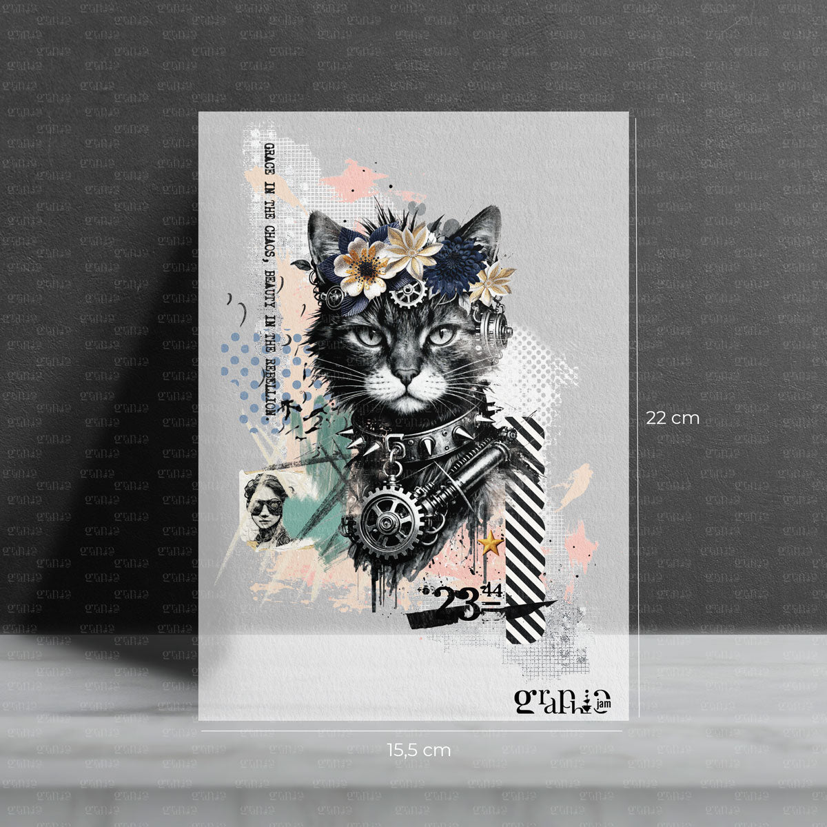 Bügelbild Cat Grace | Steampunk Animals