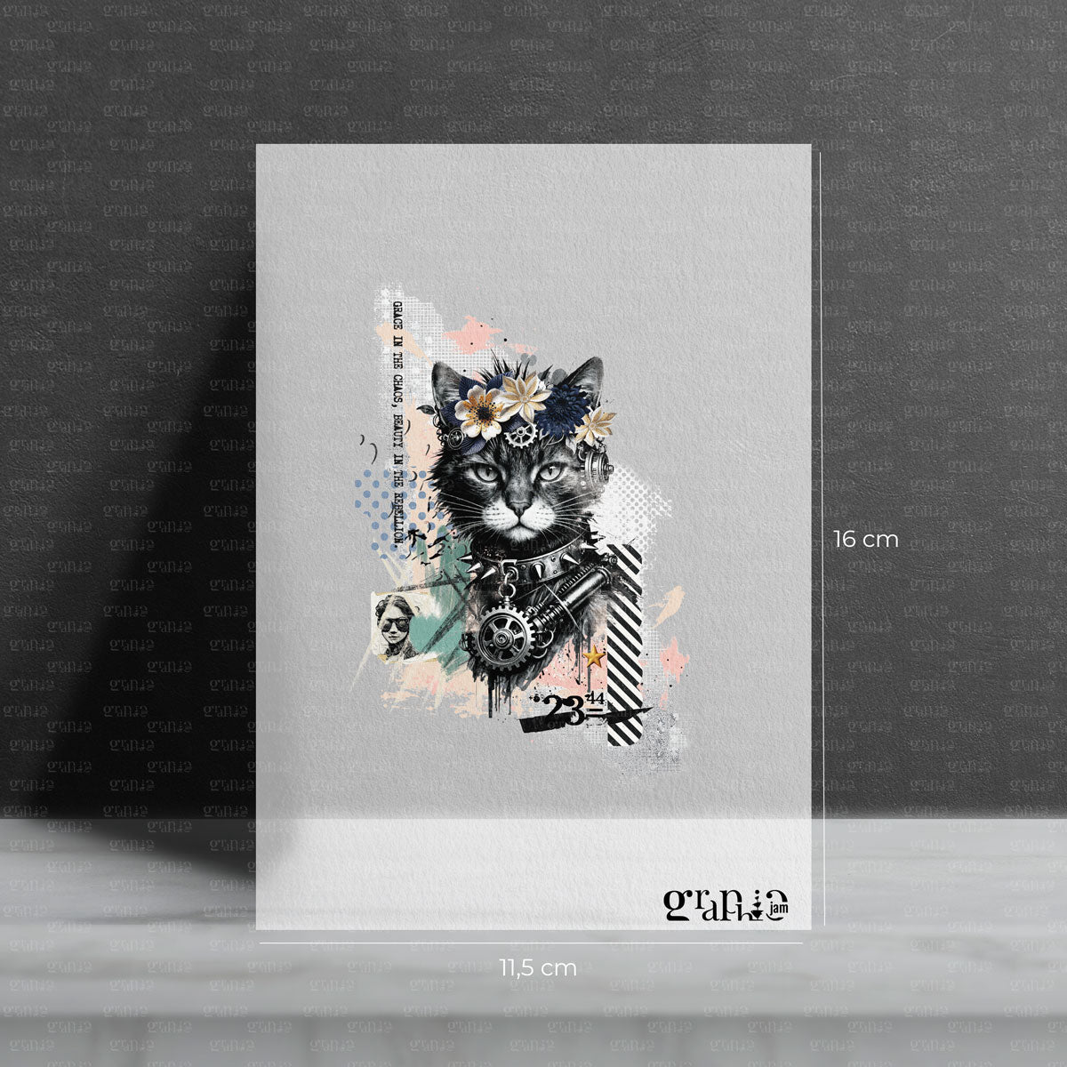 Bügelbild Cat Grace | Steampunk Animals