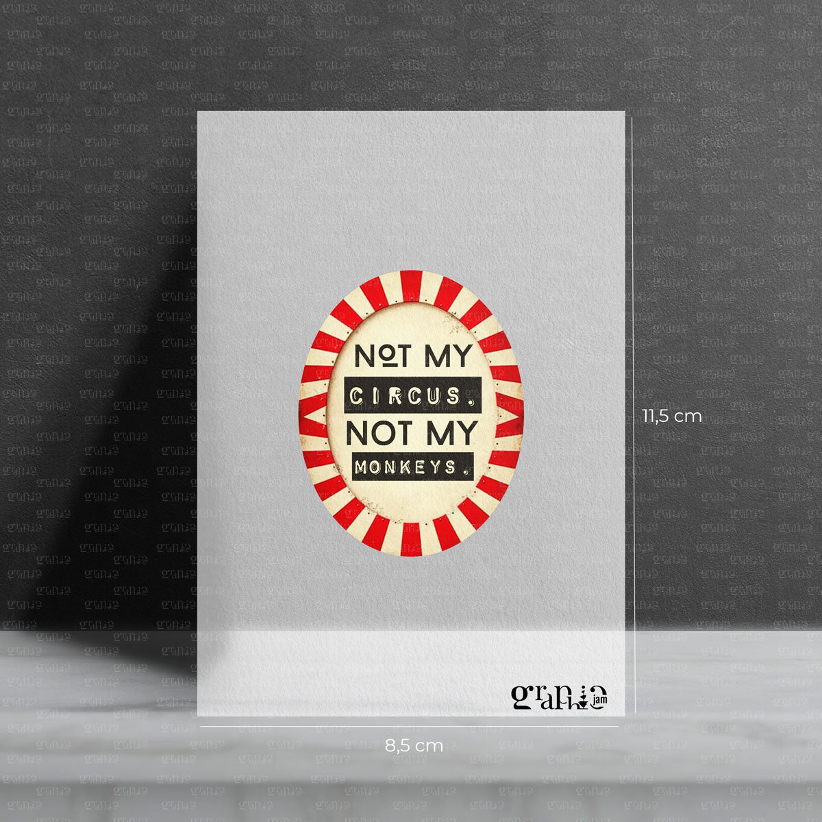 Bügelbild &quot;Not my circus&quot; - Graphic Jam 