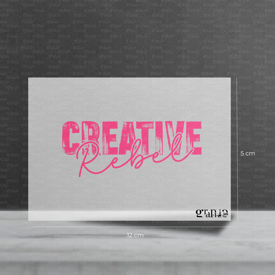 Bügelbild  "Creative Rebel" Schriftzug