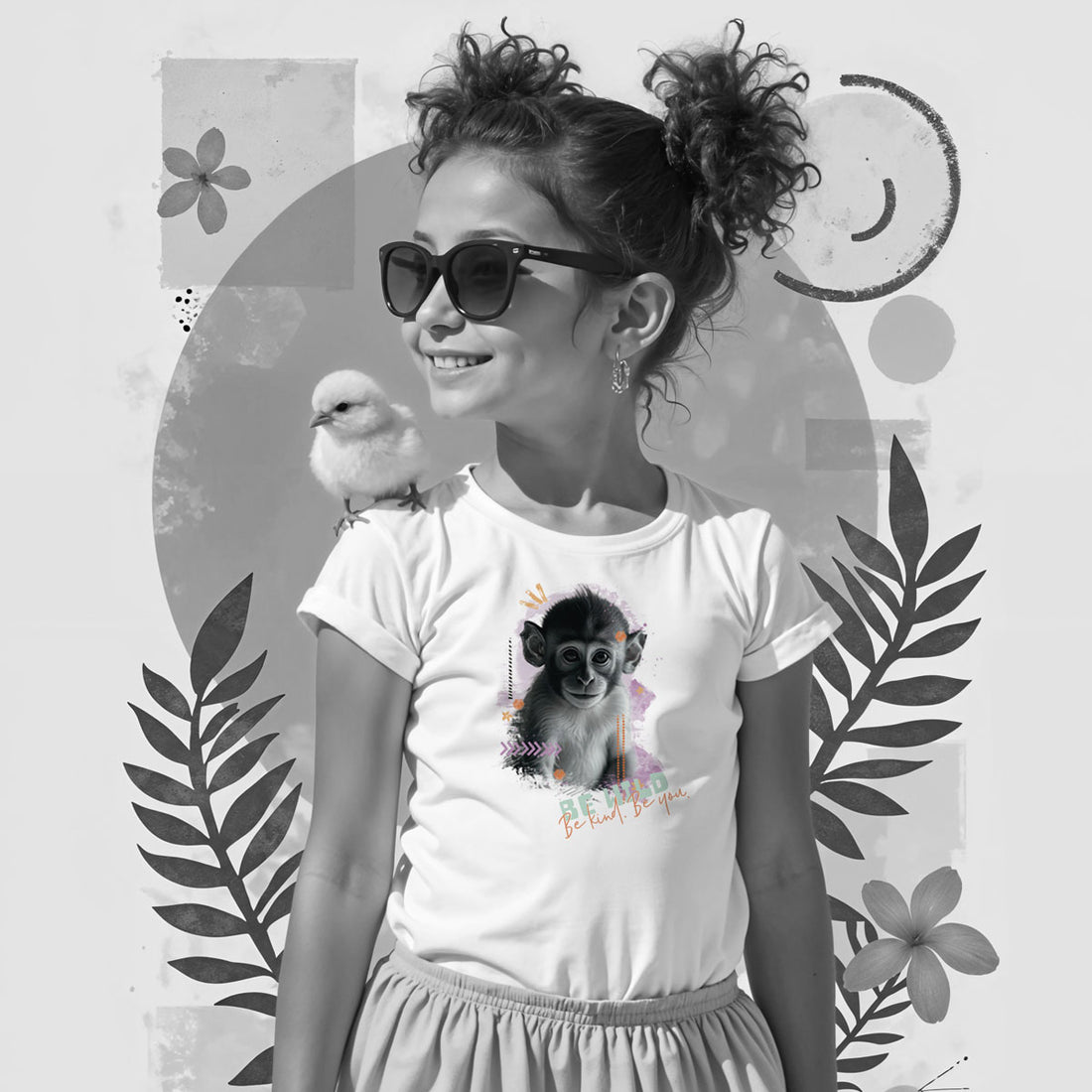 Bügelbild Cutie Affe - Bügelbild für Kinder (VB)
