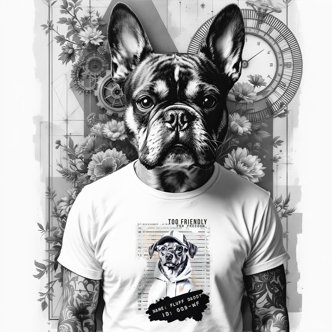 Bügelbild Fluff Daddy - Hunde Bügelbild