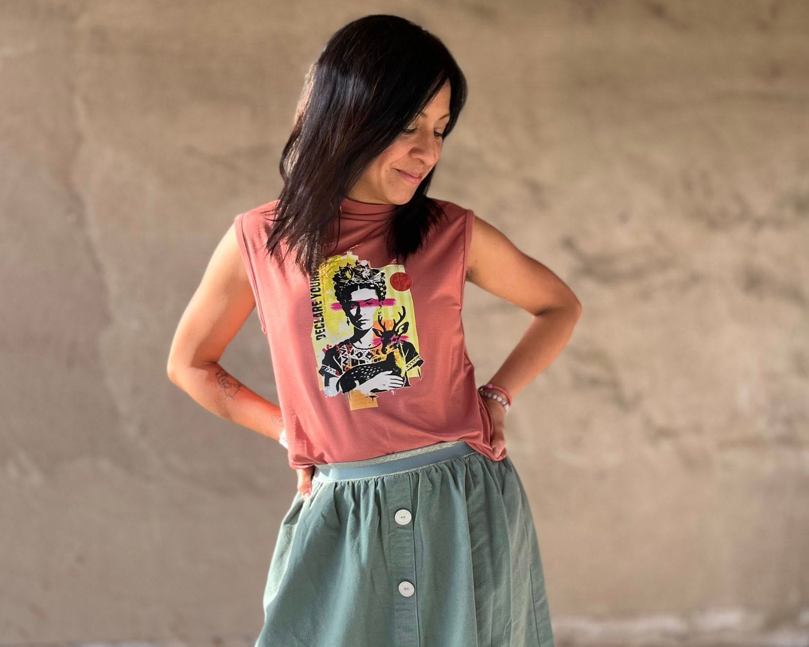 Nähbeispiel Bügelbild Iconic Artist