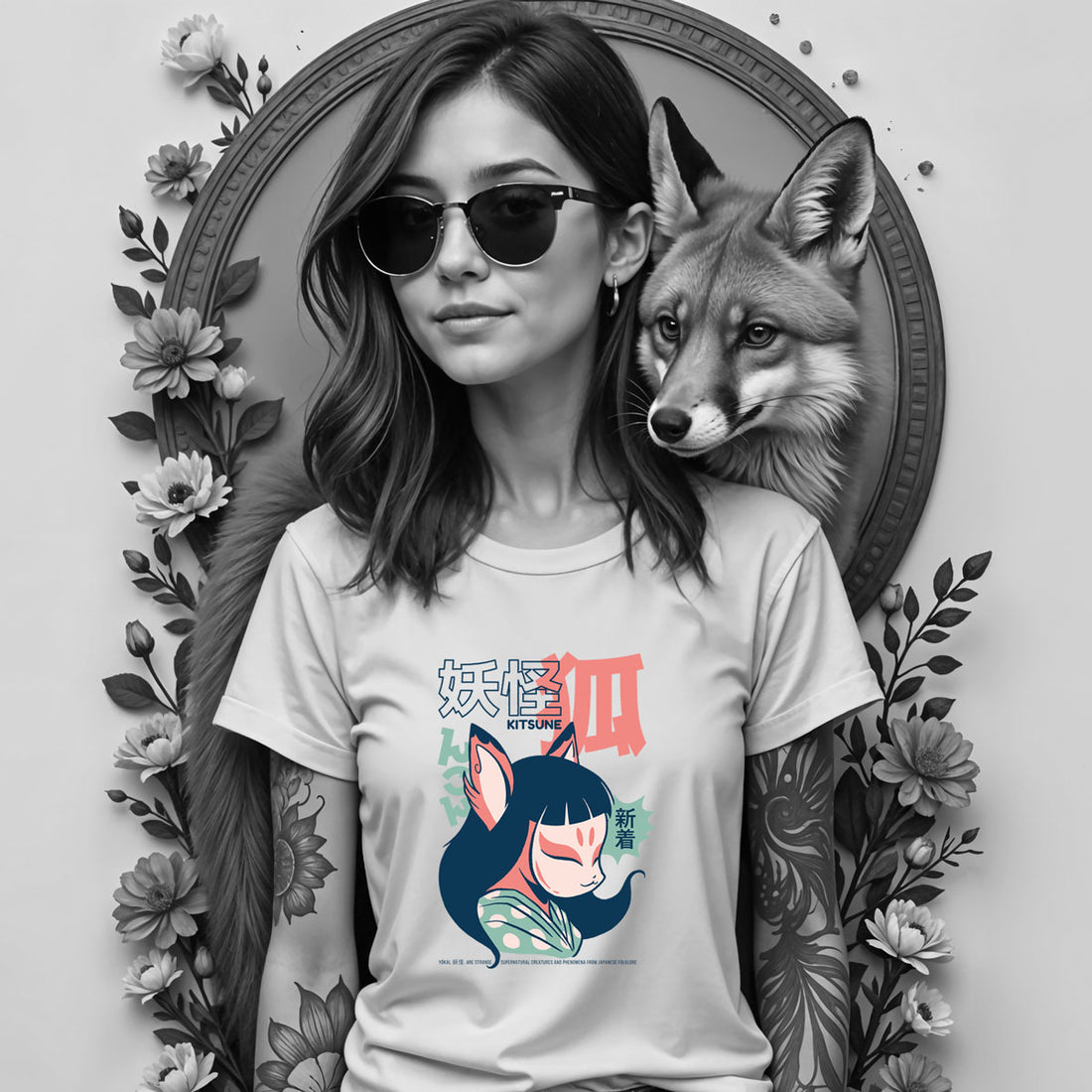 Bügelbild Kitsune Yōkai