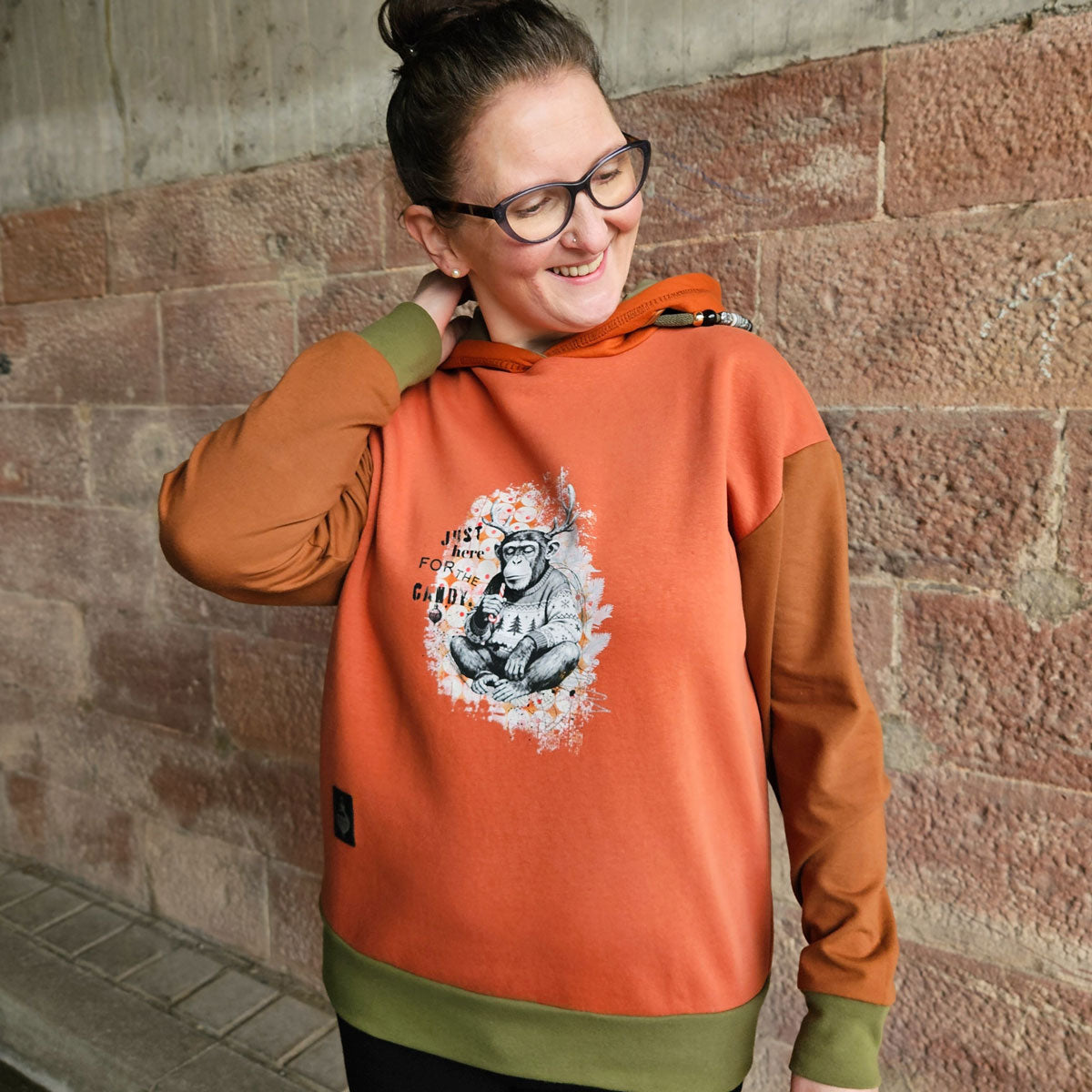 Bügelbild Moody Christmas Monkey | X-Mas Special