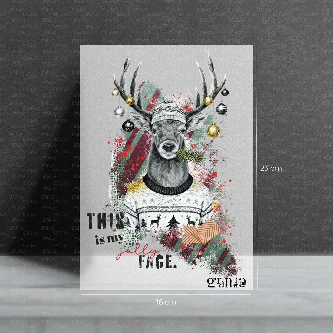 Bügelbild Moody Christmas Deer | X-Mas Special