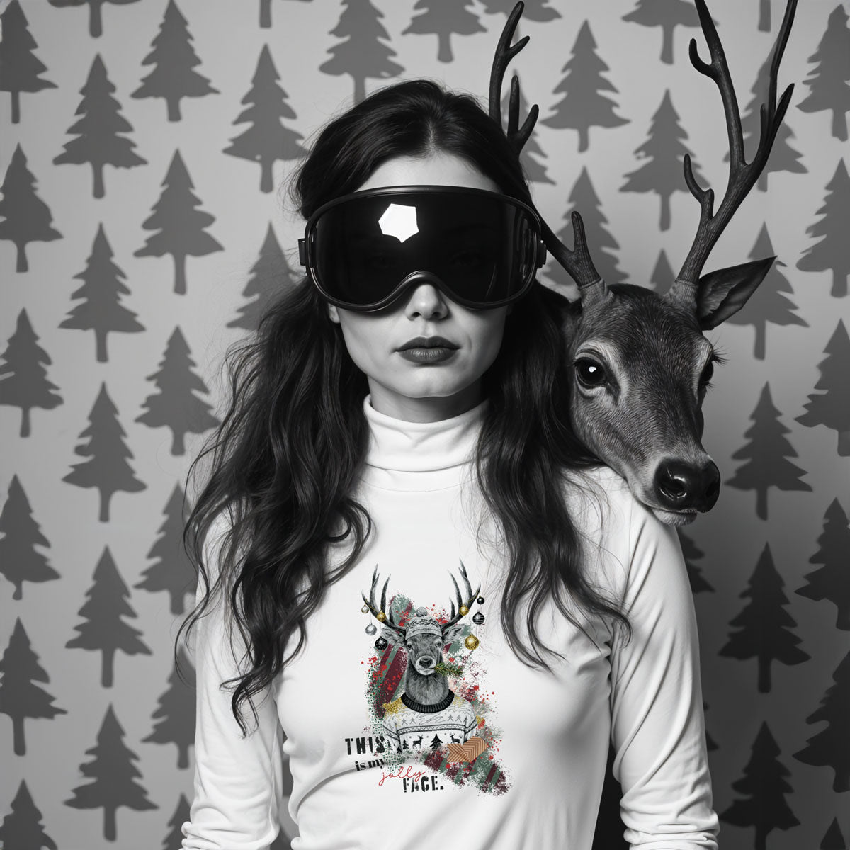 Bügelbild Moody Christmas Deer | X-Mas Special