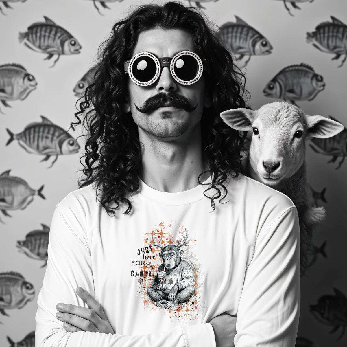 Bügelbild Moody Christmas Monkey | X-Mas Special