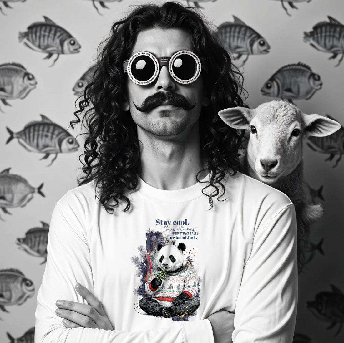 Bügelbild Moody Panda | X-Mas Special
