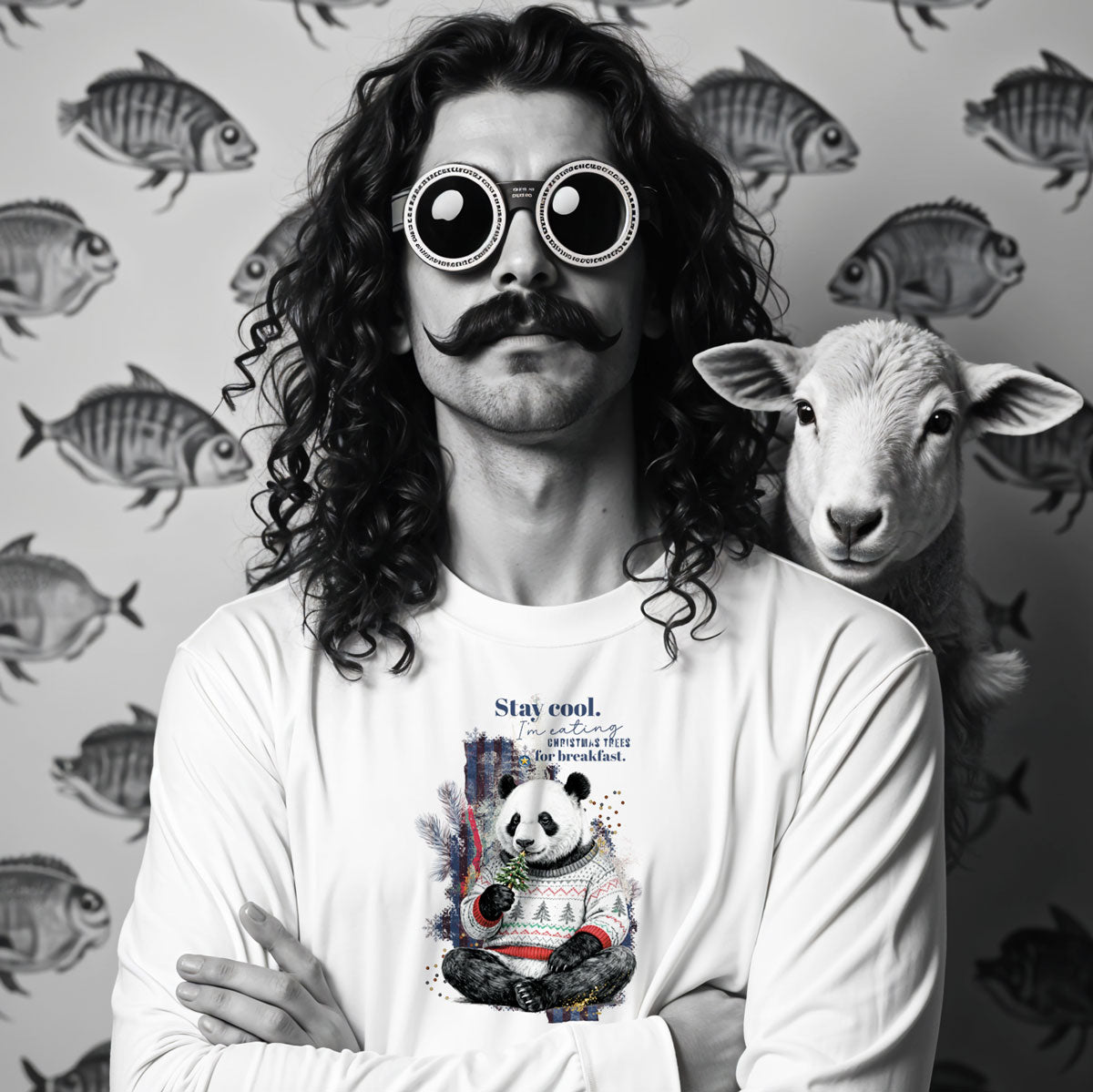 Bügelbild Moody Panda | X-Mas Special