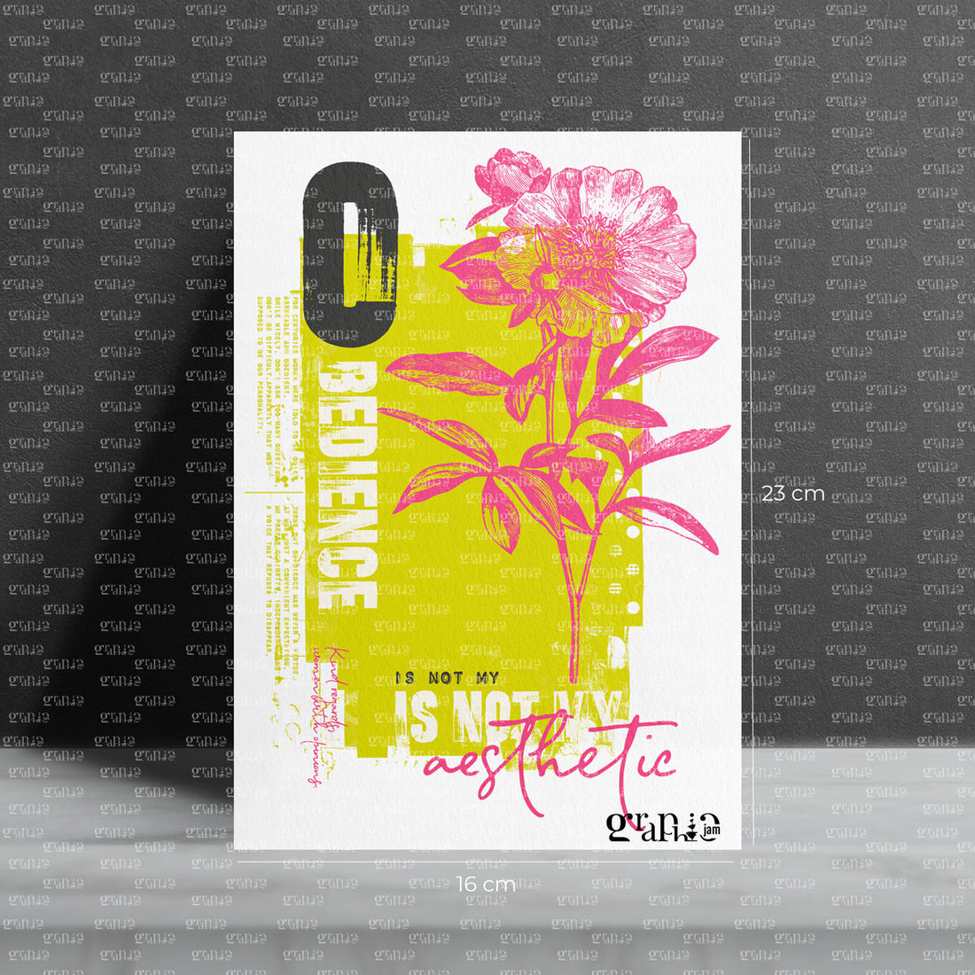 Bügelbild  "Obedience is not my aesthetic"