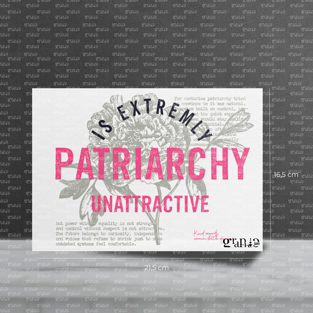 Bügelbild  "Patriarchy is extremely unattractive"