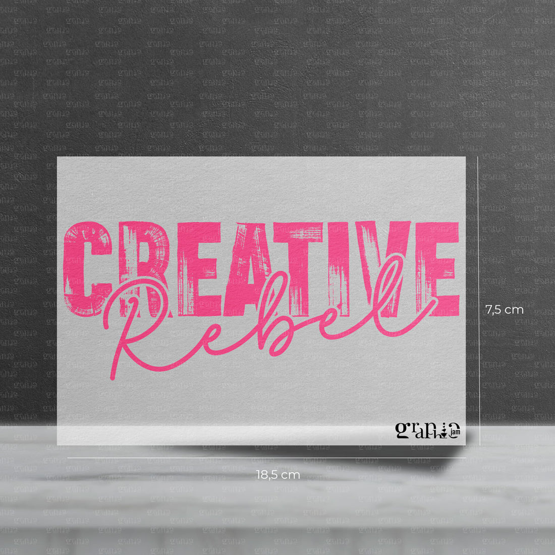 Bügelbild  "Creative Rebel" Schriftzug