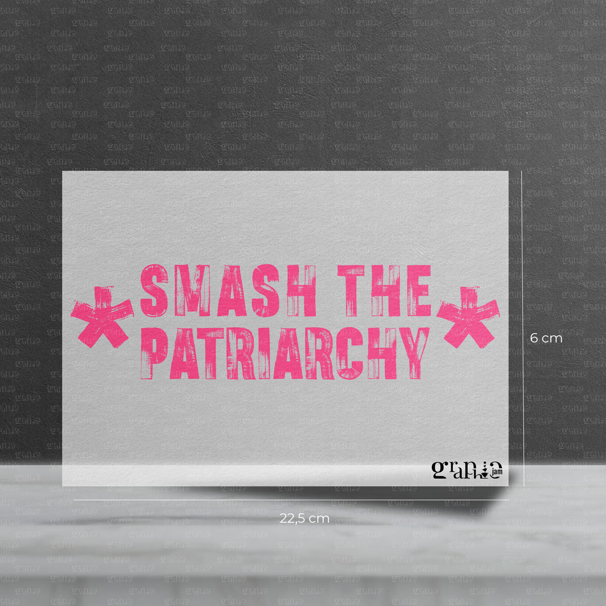 Bügelbild  "Smash the patriarchy" Schriftzug
