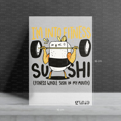 Bügelbild „I’m into Fitness – Sushi“