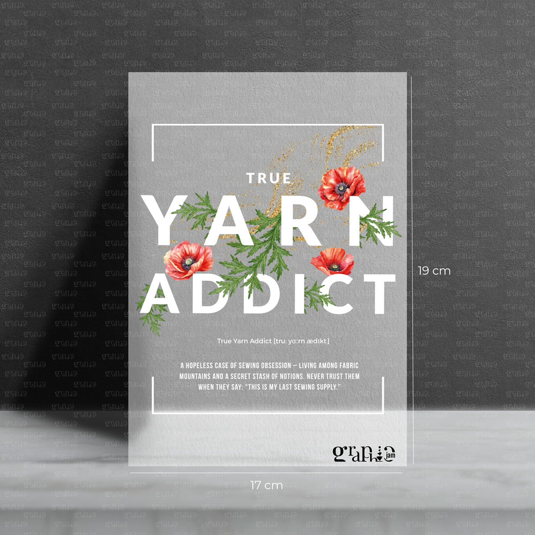 Bügelbild Yarn Addict