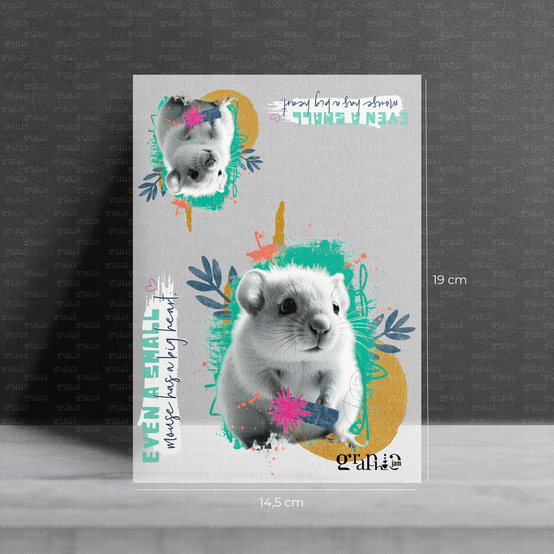 Bügelbild Cutie Mouse - Bügelbild für Kinder (VB)