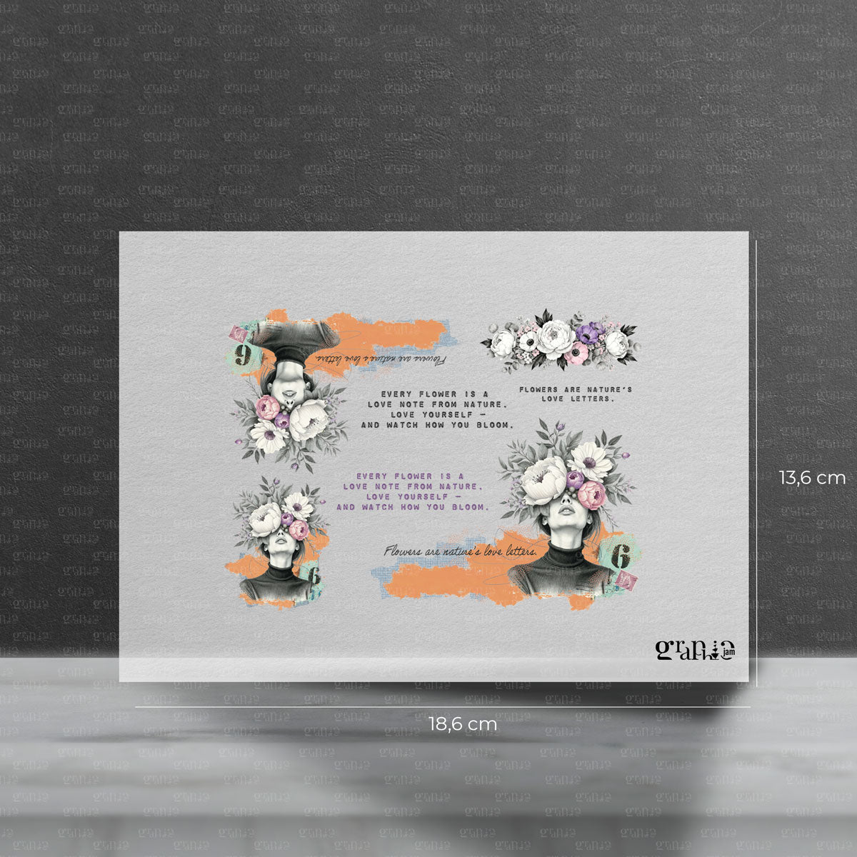 Bügelbild Set - Flower Lovenotes | Vorbestellung
